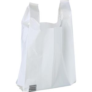 Böttcher-AG Plastiktüten weiß, 30 x 55 x 18cm, mit Hemdchenträgern, 1000 Stück
