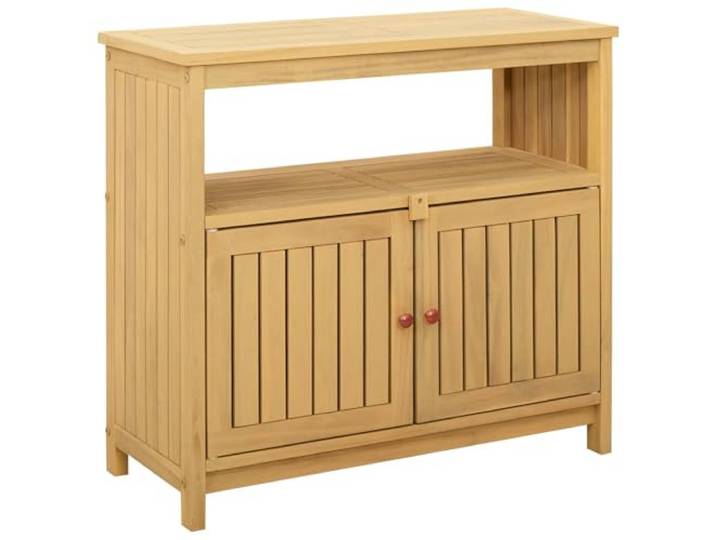 HBBMGYD Konsolentisch für den Garten, aus massivem Akazienholz, 80 x 35 x Massivholz, praktische Regale, wasserabweisend, innen/außen, einfache Wartung