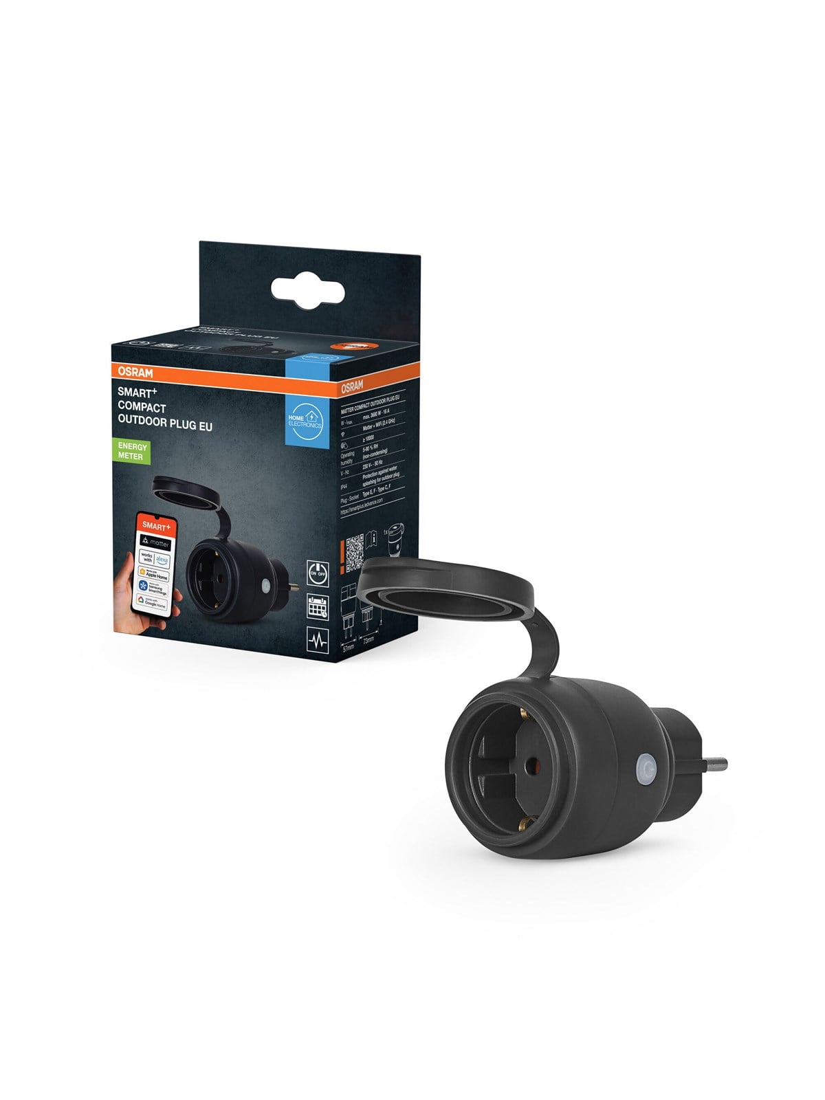 Osram SMART+ frosted Outdoor Compact Plug 16A energymeter WiFi