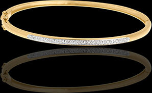 Edenly Armreif Diorama in Gelbgold - 11 Diamanten