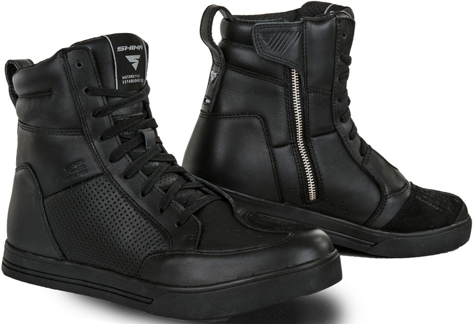 SHIMA Blake perforierte Motorrad Schuhe BLAKE-BOOTS-BLACK-42