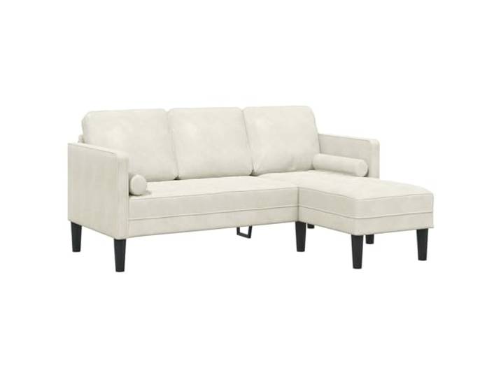 KTHLBRH Modulares Sofa-Set, 2-teilig, cremefarben Modernes Design, weich gepolstert, Polyester, geeignet für Wohnzimmer