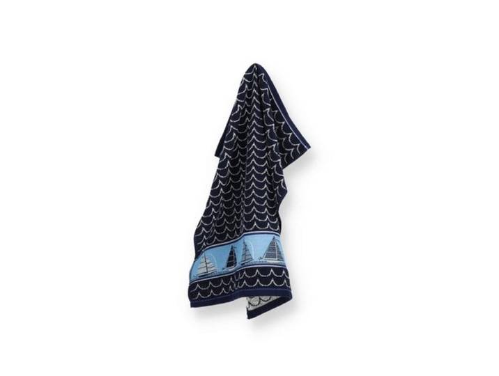 Bunzlau Castle Bunzlau Castle Boat theedoek 65x65 Dark Blue