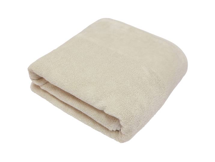 Living Home Badetuch Softfeel beige Baumwolle 95 x 180 cm - Badetuch