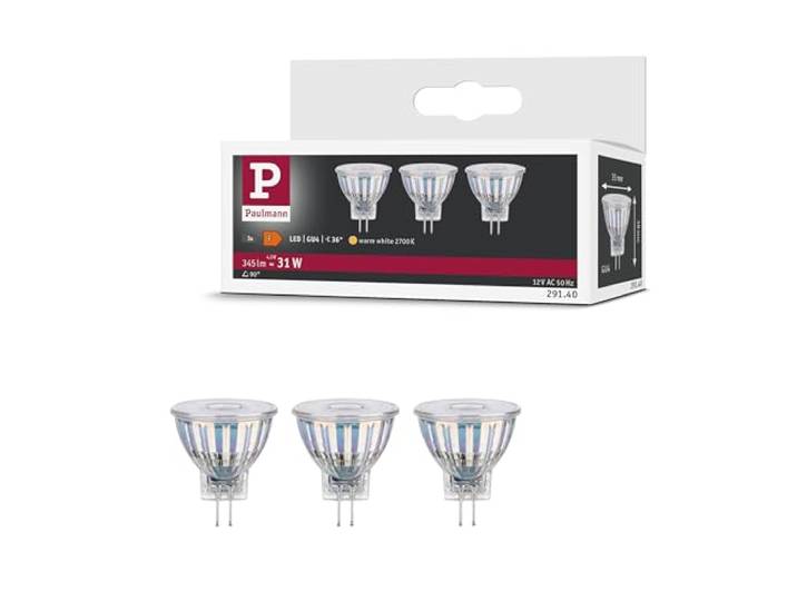 Paulmann 29140 Standard 12V LED Reflektor GU4 3x345lm 3x4,2W 2700K Silber Leuchtmittel