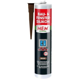MEM Silikon Bau- & Fenster, braun, universal, Innen- und Außenbereich, 300ml