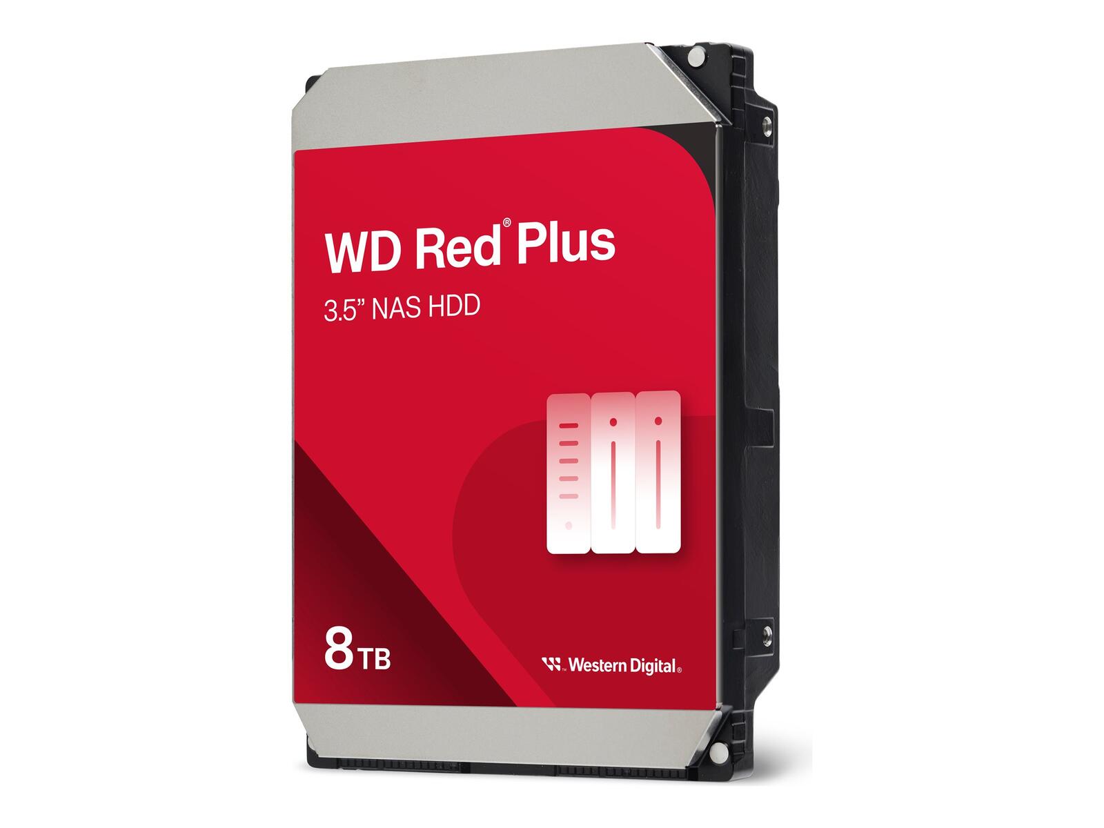 Western Digital WD Red Plus NAS Festplatte - 8 TB, 256MB WD80EFPX