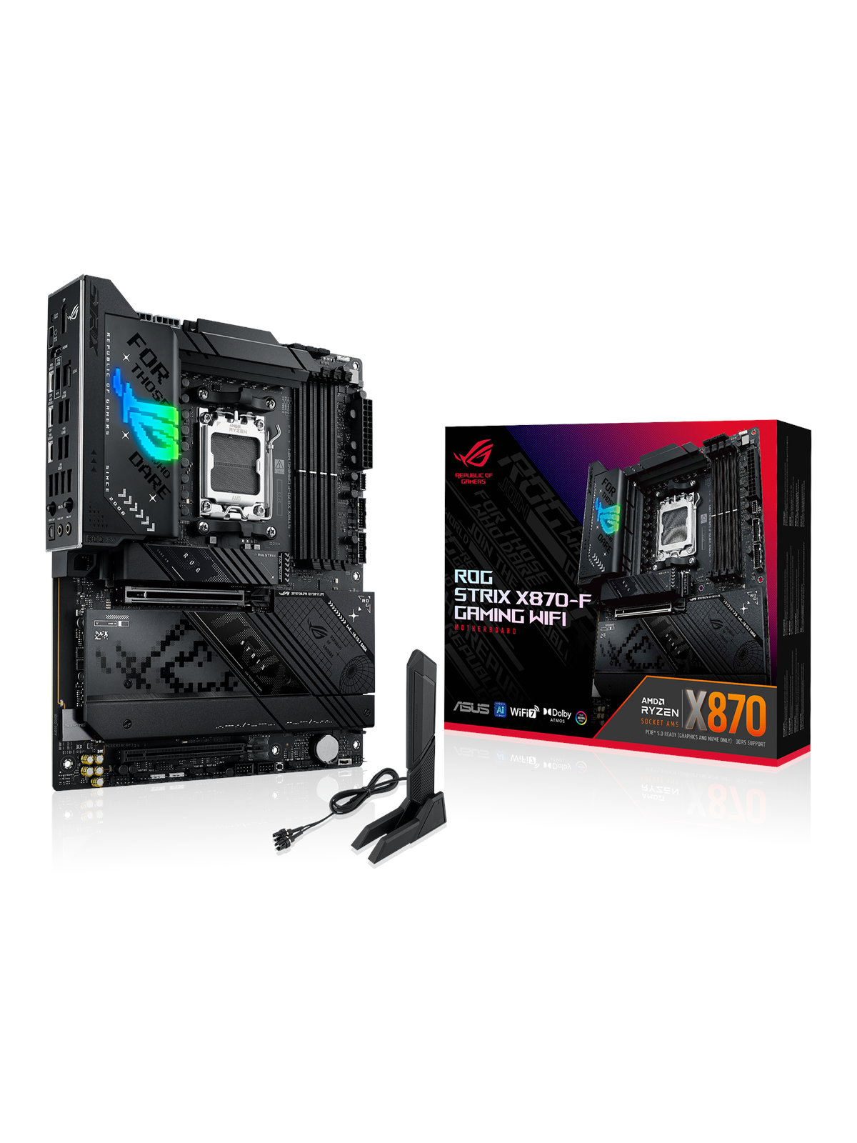 ASUS ROG STRIX X870-F GAMING WIFI Mainboard - AMD X870 - AMD AM5 - DDR5 RAM - ATX