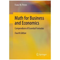 Math for Business and Economics, Fachbücher von Franz W. Peren