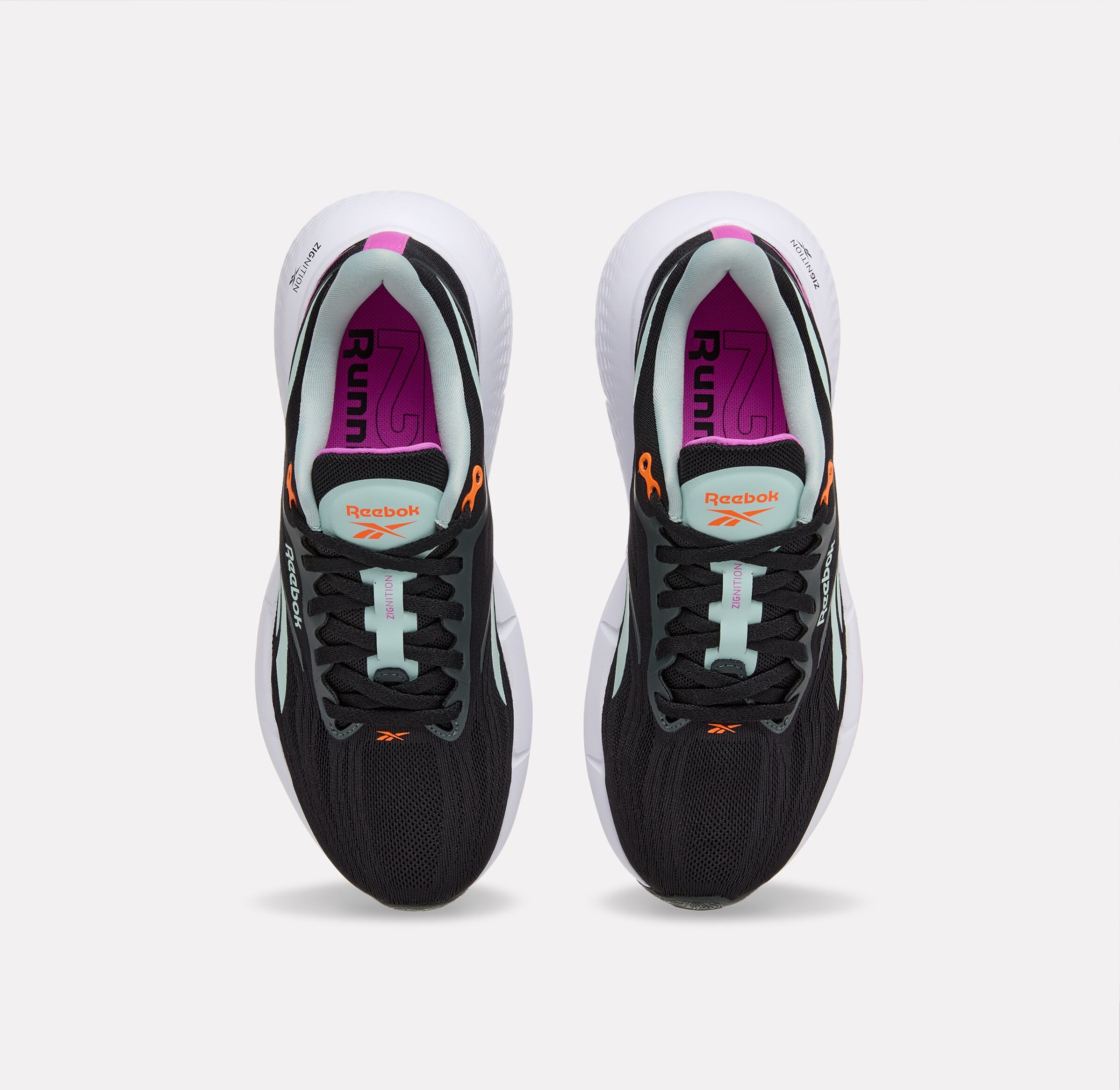 Laufschuh REEBOK "ZIGNITION", Damen, Gr. 38, schwarz (schwarz, tranquil teal), Textil, Schuhe Laufschuh, vielseitiger Lauf- und Trainingsschuh