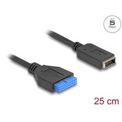 DeLOCK USB 5 Gbps Kabel Pfostenbuchse zu intern USB Typ-E Key A Buchse 25 cm