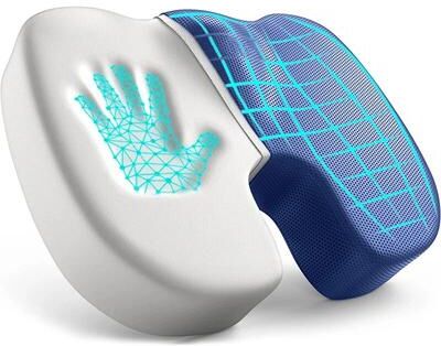 Healfit Counter Ergonomic Office Chair Cushion Memory Foam Hemorrhoid Relief Seat Cushion blue