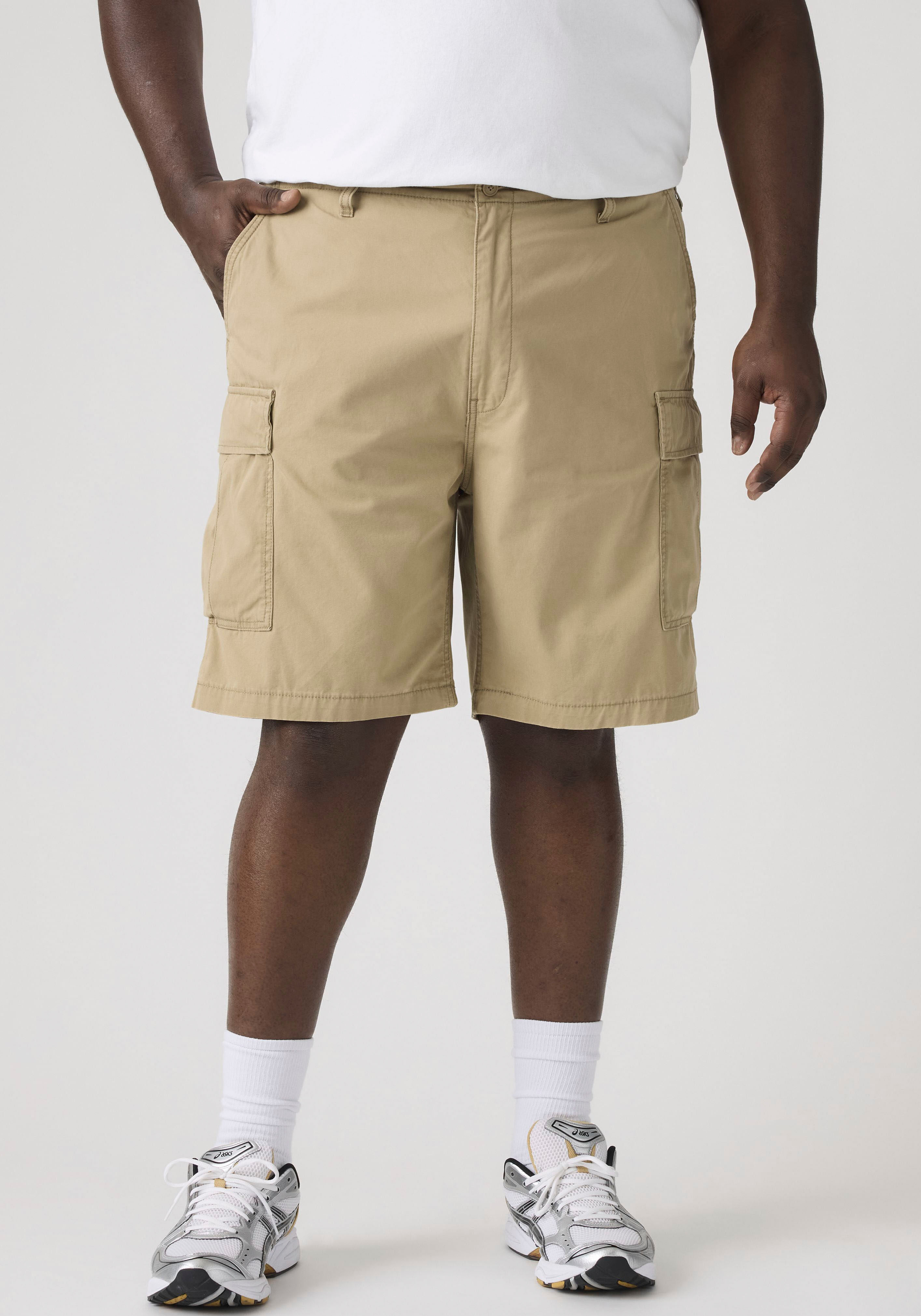 Cargoshorts LEVI'S PLUS, Herren, Gr. 46, N-Gr, harvest gold lt wgt canvas, Web, Obermaterial: 100% Baumwolle, bequem knielang, Hosen Cargoshorts, Sommerhose harvest gold lt wgt canvas 46, N-Gr