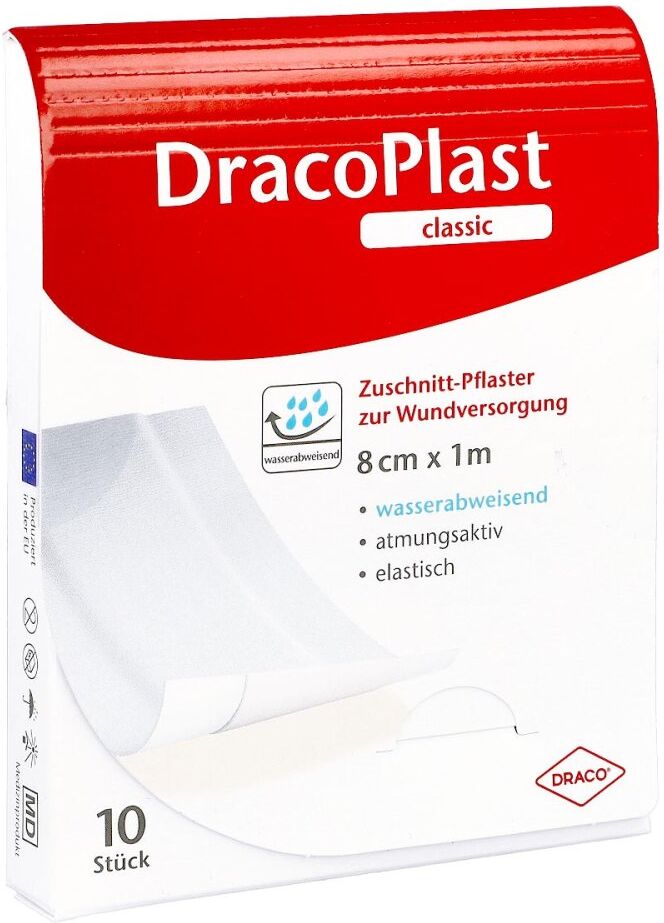 Dracoplast Classic Pflaster 8 Cmx1 M Weiß 1stk