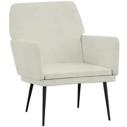 vidaXL Sessel Creme 62x79x79 cm Samt