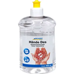 Schopf Hände Des flüssiges Händedesinfektionsmittel - 500 ml