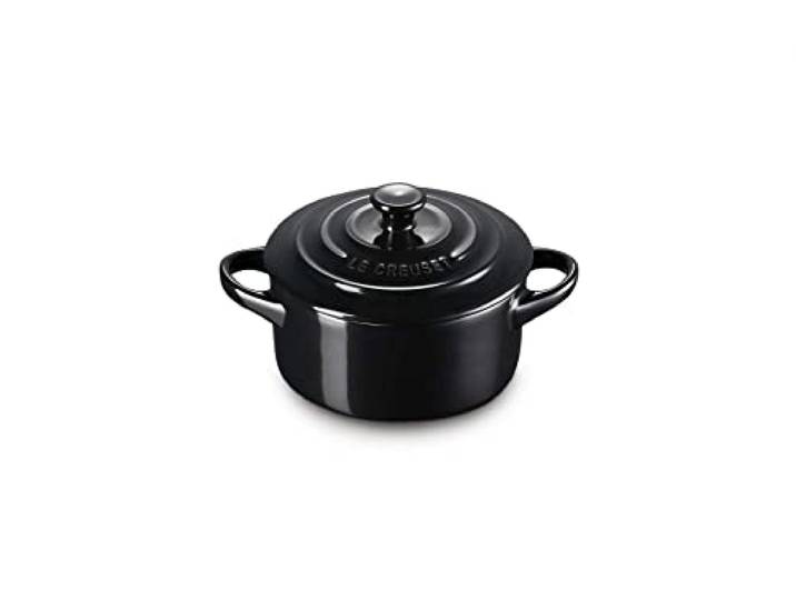 LE CREUSET Stoneware Petite Round Casserole\, 0.25 L\, Black Onyx\, 71901101400000