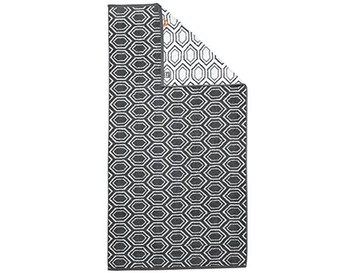 DONE Drap de Douche Ethno - Anthracite & Blanc - 70x140cm