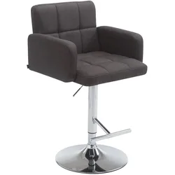CLP Barhocker Los Angeles Stoff C   Farbe: dunkelgrau, Gestell Farbe: chrom