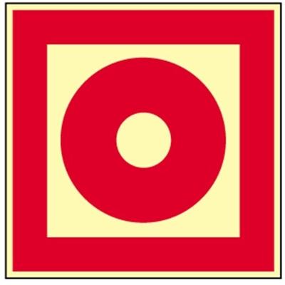 Schild Brandmelder manuell, Kunststoff, langnachleuchtend, 160-mcd, 200x200 mm