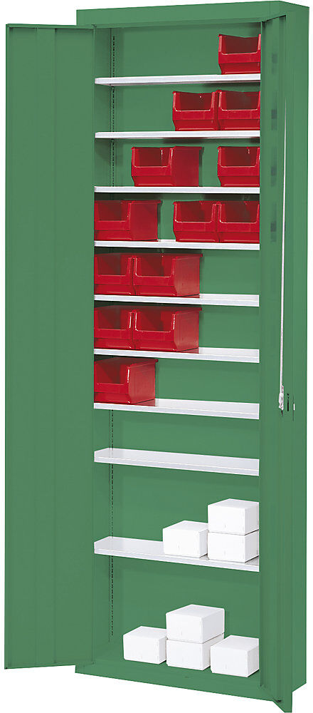Magazinschrank, ohne Sichtlagerkästen, HxBxT 2150 x 680 x 280 mm, einfarbig, grün mauser