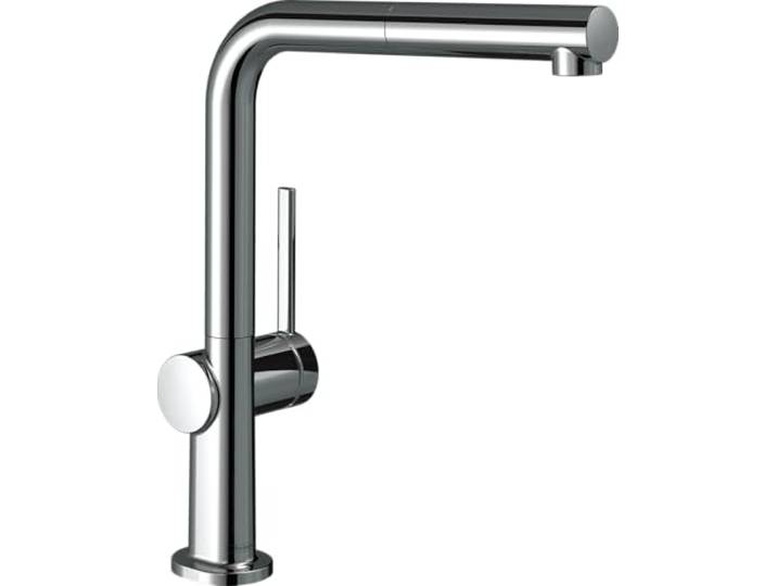 hansgrohe Talis M54 - Niederdruck Armatur Küche mit Brause ausziehbar, Küchenarmatur für Untertisch-boiler, Wasserhahn Küche mit Auslaufhöhe 270 mm, Mischbatterie Küche schwenkbar, Chrom, 72860000