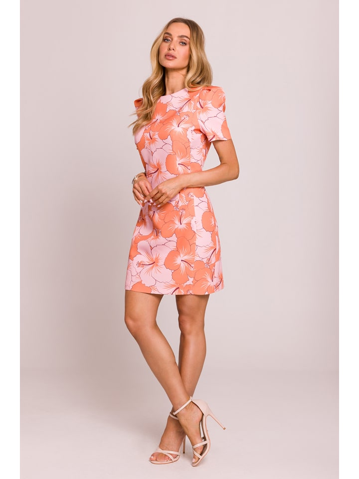 made of emotion Kleid in Orange/ Rosa - M