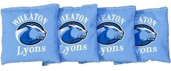 Skip's Garage Wheaton College Lyons Light Blue Cornhole Bags