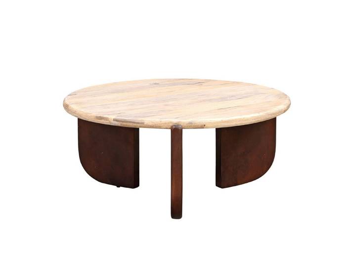 Marrakesch Orient & Mediterran Interior Couchtisch Skandinavischer Couchtisch Adorata aus Mangoholz Möbel massiv 80 cm (1-St), Handarbeit