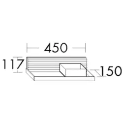 Burgbad Wandboard Fiumo 117x450x150 Weiß Matt, ACDY045F3956 ACDY045F3956