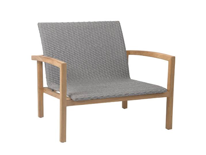 Stern LEAH Lounge-Sessel Teak natur mit Synthetikfaser steingrau