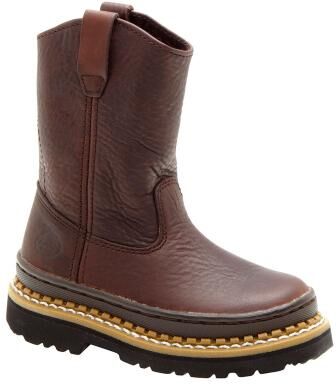 Georgia Boot Little Georgia Giant Wllngton - 3 Youth Brown Boot Medium