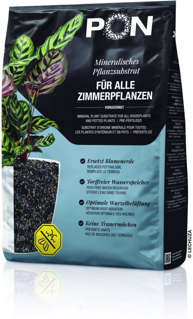 Lechuza-PON Lechuza Blackstonepon Pflanzsubstrat für Zimmerpflanzen 12 L torffrei