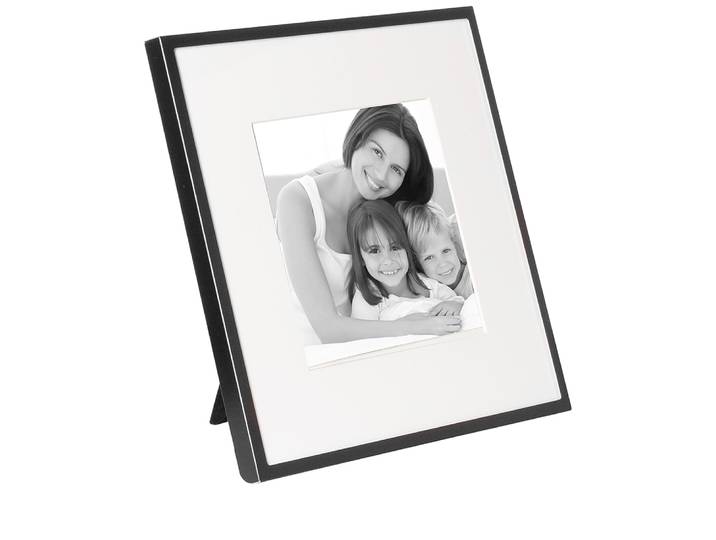 Bilderrahmen FINK NIGRA , schwarz-weiss (schwarz), B:17cm H:17cm T:2,5cm, Bilderrahmen, Bilderrahmen, Bildgrösse 10 x 10 cm oder Bildgrösse 13 x 18 cm