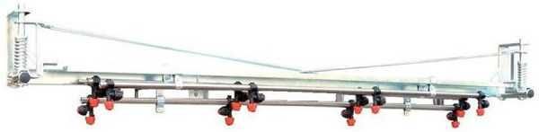 AgriEuro Premium Mechanische Spritzgestänge 6 Mt, Schläuche aus Edelstahl, 12 Strahlen Tropfstopp Membran