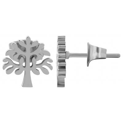 Paar Ohrhänger ADELIA´S "Damen Ohrstecker aus Edelstahl mit Baum des Lebens", silber, Ohrringe, Damen, Damen, Edelstahl