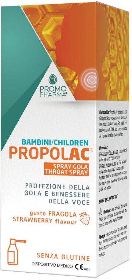 PROMOPHARMA SpA Propol Ac - Spray Gola Bimbi 30ml, Rimedio Naturale per il Benessere Respiratorio dei Bambini