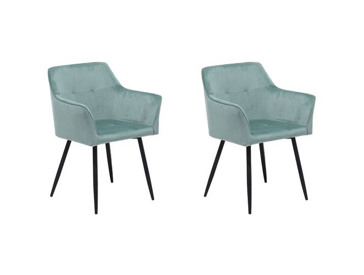 STUHL 2er-Set Samtstoff Mintgrün Jasmin