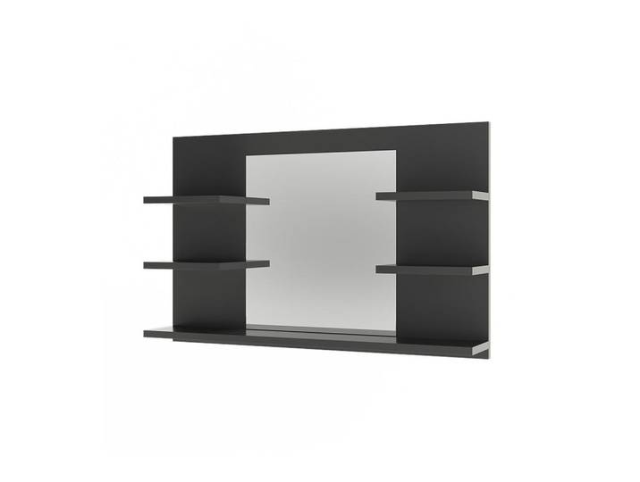 Vicco Badspiegelschrank Wilbur Anthrazit 78 x 50 cm mit Regalen, Holzwerkstoff, Rechteckig, 78x50x13.6 cm, Badezimmer, Badezimmerspiegel, Spiegelschränke