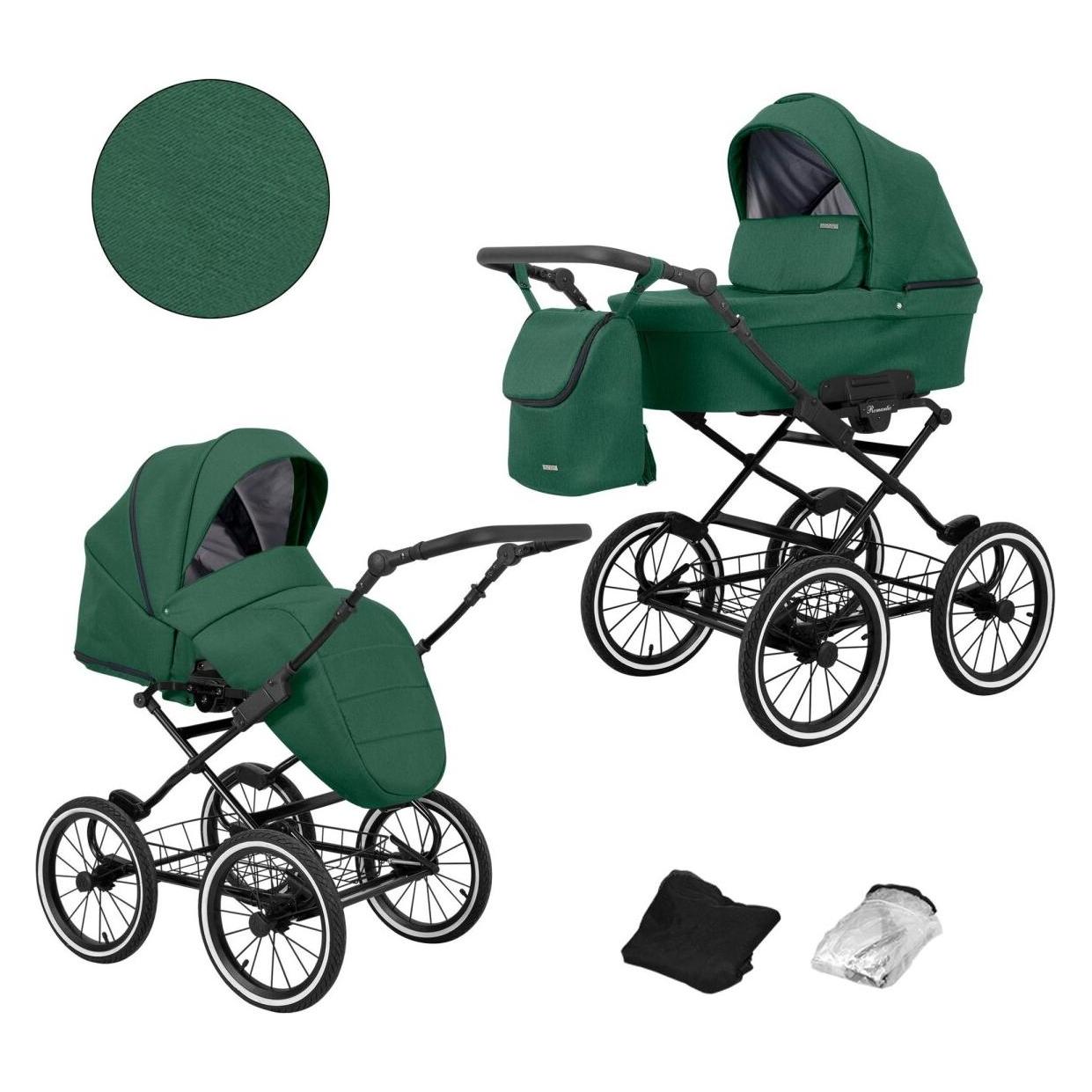 Kunert Romantic 2in1 Kinderwagen in Grün mit Tragewanne, Buggy und AIR Wheels (65280546)