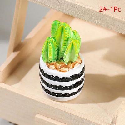 Inspire Essentials Mini Dollhouse Plant Pot Realistic Miniature Flower Vase Decor 2