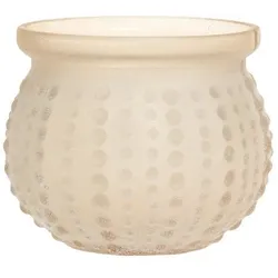 Chic Antique Glas Teelichthalter mit Muster, 7x9 cm, antique rosa