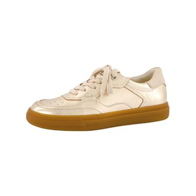 Sneaker PAUL GREEN "Paul Green Sneaker Leder", Damen, Gr. 38, silber (platin), Leder, Schuhe Sneaker