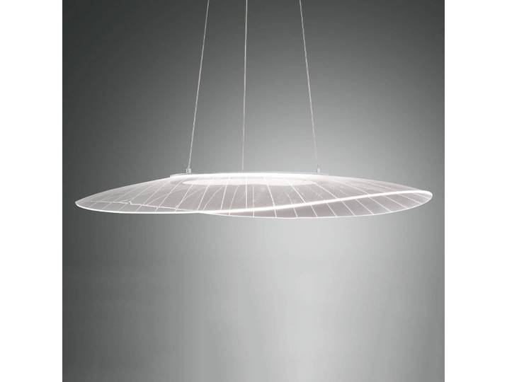 Fabas Luce Hängelampe Vela, dimmbar, weiß / opal, für Wohn- / Esszimmer, Kunststoff, Design