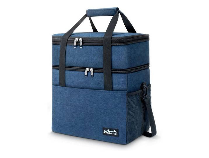 LuxusKollektion Kühltasche Kühltasche Isoliert Erweiterbar Wasserdicht Doppelfächer 21L Blau