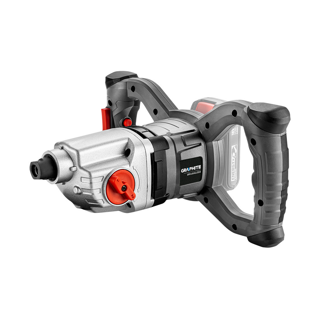 Graphite 58G084 Borstelloze Accu Boormachine, 18 V, Zwart Rood Zilver