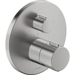 Duravit Zweihand-Unterputz-Armatur „Thermostatarmaturen“ in Edelstahl (gebürstet)