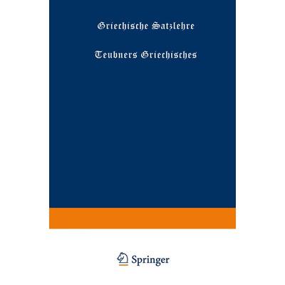 Griechische Satzlehre, Taschenbuch von Lotz-Krohmann, Vieweg & Teubner, 978-3-663-15386-3