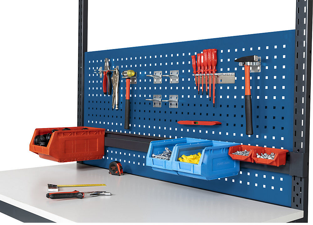Lochwand, für Arbeitstisch-System WT, für Tischbreite 1800 mm eurokraft basic