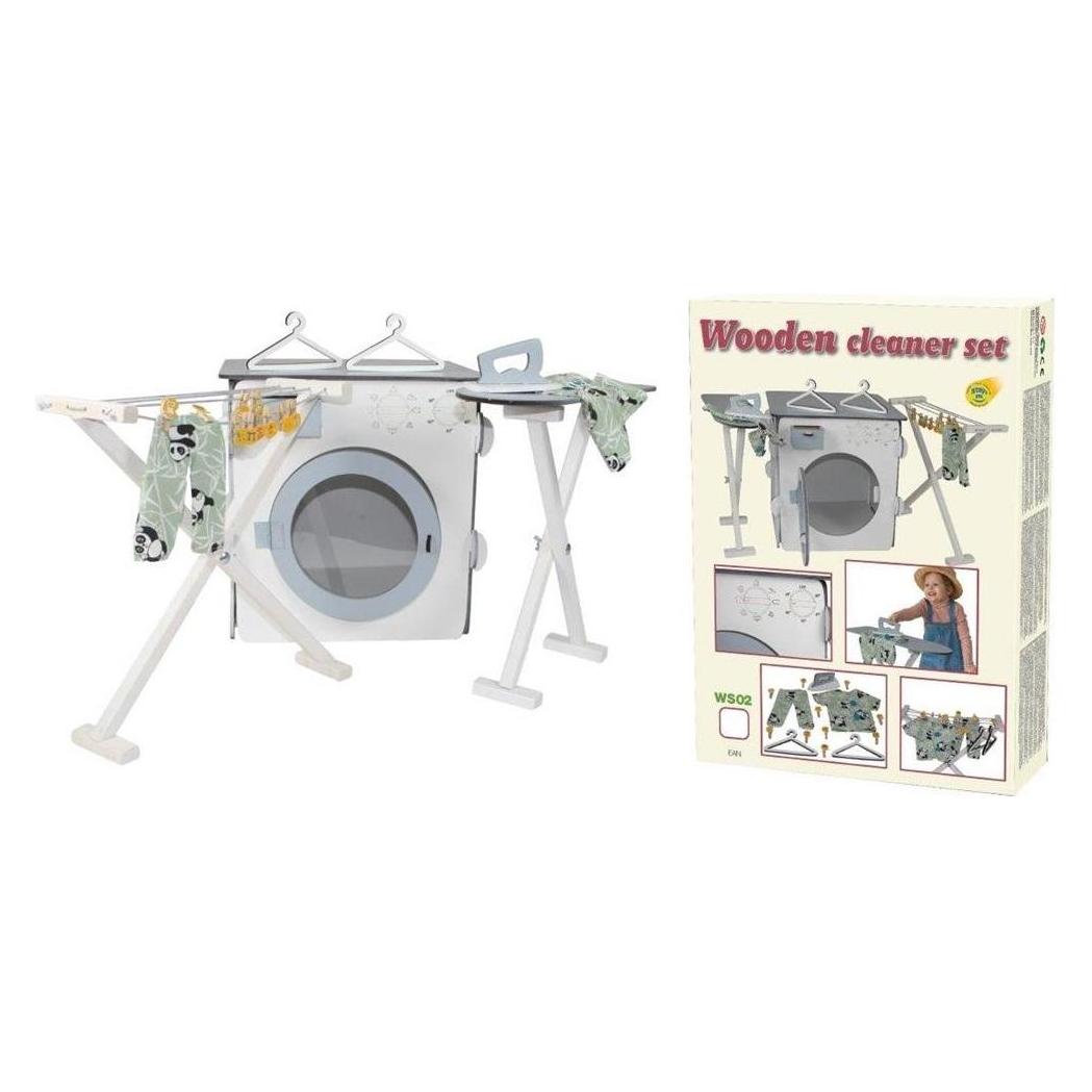 3Toysm Weisses Wäscheset aus Holz (58222038)
